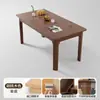 Mesa de jantar em madeira maciça estilo vintage para casas pequenas, mesa de jantar simples, mesa e cadeiras de jantar nórdicas, mesa retangular