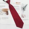 Al por mayor de fábrica Corbata con cremallera para mujer fácil de tirar libre moda de negocios profesional casual corbata de color liso mujeres