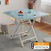 Mesa plegable, mesa de comedor cuadrada, mesa pequeña para uso doméstico, alquiler de apartamentos pequeños, mesa de comedor sencilla, mesa cuadrada