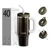 Taza de coche transfronteriza de 40 oz, taza de gran capacidad para mantener el frío, taza aislada con asa, taza de hielo para coche de acero inoxidable 304, personalizable
