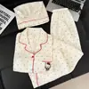 Pijama de Tres Piezas para Mujer, Estilo Coreano de Dibujos Animados, Gatito Lindo, Estudiante, Tallas Grandes, Estilo Primavera y Verano, Se Puede Usar Afuera, Ropa de Casa Holgada