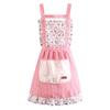 Novo Estilo Estilo Estrangeiro Macacão de Lona de Manga Comprida Roupa Externa Feminina Cozinha Cozinhar Assar Anti-Manchas e Resistente à Sujeira Roupa de Trabalho Cintura de Adulto