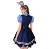 Disfraz de Halloween Zootopia Adulto Hombre Niños Niña Familia Judy Conejo Oficial de Policía Traje Cos Completo