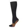 C Venta Caliente Calcetines Elásticos Deportivos para Exteriores Calcetines de Compresión Fibra de Cobre Tubo Largo Calcetines de Presión Calcetines Moldeadores de Compresión para Piernas