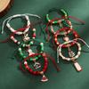 Pulseras Transfronterizas para Mujer, Pulseras de Navidad, Muñeco de Nieve, Navidad para Personas Mayores, Accesorios Festivos de Cuentas de Alta Gama, Venta al por Mayor en Yiwu