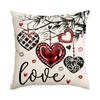Funda de almohada para el Día de San Valentín Amazon Comercio exterior Transfronteriza Imitación de lino Decoración de boda para el Día de San Valentín Funda de cojín Funda de almohada de amor