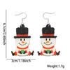 Brincos de Natal Desenho Animado Papai Noel Alce Brincos Acessórios de Decoração de Festa Feminino Boneco de Neve Sino Brincos Banhados a Prata