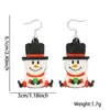 Aretes Gancho de Plata Navideños Aretes Árbol de Navidad Alce Muñeco de Nieve Aretes Decoración Fiesta Navideña Suministros Aretes Brillantes