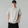 Camiseta de Verano 2026 de Manga Corta y Cuello Redondo Negra Blanca Beige Corte Holgado Con Etiqueta Sin Cuello