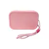 Bolsa de maquillaje de silicona, bolsa impermeable portátil para almacenamiento de cuidado de la piel, neceser de viaje para lápiz labial, brochas de maquillaje, tarjeta de identificación y monedas