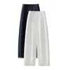 Pantalones tipo linterna de encaje de seda helada para mujer, verano fino, estilo nuevo, holgados y adelgazantes, bombachos casuales de pierna ancha, pantalones cortos de cintura alta