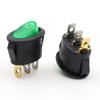 Interruptor de barco KCD1 trípode, dos patas, dos velocidades, tres velocidades con luces, interruptor basculante ovalado de barco 6A/250V