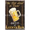 Letrero metálico personalizado pintura de hojalata popular europea y americana pintura decorativa más vendida decoración de pared de bar restaurante para colgar en la pared
