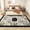 Luxo Leve e de Alta Qualidade Tapete de Veludo Plush Retrô para Quarto Principal ao Lado da Cama Tapete de Chão Lavável à Máquina de Veludo de Cordeiro sob a Cama