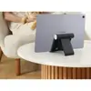 Soporte para teléfono móvil para escritorio, mesita de noche, tableta, transmisión en vivo, aspecto metálico, universal, ajustable, soporte plegable