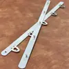 Fábrica Produce Broches de Presión de Acero Colgantes Blancos de 5 Botones de 27 cm, Broches de Presión Metálicos para Ropa Moldeadora, Sujetadores de Tira de Acero Recubiertos de Goma con Clip Trasero
