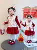 Ropa de Año Nuevo para Niñas, Traje Tang, Traje con Forro Polar Estilo Chino, Ropa de Año Nuevo Infantil Estilo Dinastía Han de Invierno, Ropa China para Actuaciones de Bebé