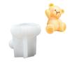 Molde de Silicona de Cubitos de Hielo Oso de Mantequilla DIY Vela de Aromaterapia Decoración de Pastel Mini Oso de Pellizcar para Decompresión