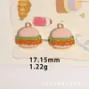 Accesorios de juguete de comida con goteo de aceite de aleación, colgantes de hamburguesa, pizza, dona, materiales para joyería DIY, pulseras, collares y cierres hechos a mano