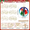 Decoraciones navideñas de madera transfronterizas de Amazon, artesanías de madera, adornos colgantes de copo de nieve navideño pintables