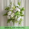 Novo Arranjo Grande de Chão para Casamento Banquete de Noivado Flor Artificial de Seda Acabado Arranjo Floral Decorativo Corredor Arte Floral para Casamento