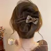 Presilha de bico de pato marrom de cachorro coreano, presilha elegante para coque torcido, presilha de cabelo volumizadora para a parte de trás da cabeça, acessório de cabelo de alta qualidade