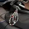 Cadena de Teléfono de Cristal con Lazo de Gatito Estilo Coreano Dibujo Animado Lindo para Chicas Llavero de Coche Colgante de Bolso Venta al por Mayor