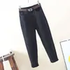 Jeans Harlan de Tiro Alto para Mujer Otoño 2021 Nuevos Rectos Sueltos Adelgazantes de Nueve Puntos Versátiles Pantalones Tipo Zanahoria