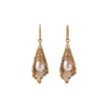 Pendientes de aro de encaje hueco con circonita de lujo ligero estilo francés con un diseño único, exquisitos y versátiles, pendientes elegantes