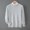 Comercio Exterior Al por Mayor Lana 100% Australiana para Hombre Cuello Redondo Engrosado Tejido de Punto Trenzado Otoño/Invierno Transfronterizo Casual Prenda Base Prendas de Punto Suéter