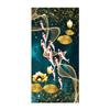 Estilo moderno nuevo chino pintura de lienzo de nueve peces buena suerte koi afortunado sala de estar puerta de entrada pintura decorativa vertical núcleo