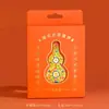 Elementos Festivos Tradicionales Folclóricos Chinos Dios de la Riqueza, Calabaza Auspiciosa, Cornucopia, Bolsa de la Suerte, Imán Metálico para Refrigerador al por Mayor