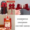 Grampo de Cabelo Laço Acessório de Cabelo para Meninas, Presilha de Cabelo Vermelha para Trás da Cabeça, Grampo de Cabelo de Ano Novo para Meninas, Ornamento de Cabelo de Fita Infantil