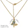 Joyas Transfronterizas Estilo Ins Mariposa Acero Inoxidable Colgante Collar Accesorios Lujo Ligero Nicho Verano Mujer Sensación de Alta Gama