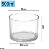Taza de Vela de Aromaterapia Transparente para Casas de Huéspedes y Hoteles, Portavelas de Vidrio para Mejorar el Ambiente, Herramientas para Velas DIY, Taza de Vidrio Recta, Taza Vacía