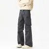 Ropa de Hombre Feng She / Marca de Tendencia Americana 2026 Pantalones Cargo Rectos Multibolsillos para Hombre Pantalones Largos Casuales Anchos Sueltos Nuevos