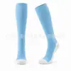 Calcetines de fútbol largos hasta la rodilla engrosados Maca para adultos y niños, de nailon antideslizantes transpirables cómodos resistentes al desgaste, calcetines deportivos al por mayor