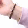 Pulsera de Cristal Natural, Simple de un Solo Círculo con Cuentas Redondas Joyería Transfronteriza, Joyería Estilo Pareja de Ágata Roja, Pulseras de Cristal para la Mano