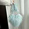 Nuevo estilo imitación lana tostada bolsa de amor bolsa de cadena portátil bandolera para mujer dulce fresca chica popular princesa bolsa de axila Bolsa de felpa
