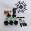 Chapéu de bruxa de Halloween transfronteiriço, caldeira de bruxa, jarra de cadinho, mini ornamentos decorativos de plástico, acessórios pequenos faça você mesmo