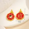 Nuevo Guofeng Método Antiguo Chapado en Cobre Dorado Oro Verdadero 18k Cadena de Extensión de Gota de Aceite Pulsera Collar Cadena de Conexión Accesorios DIY