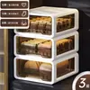 Caja de Almacenamiento de Ropa Interior Tipo Cajón para Calcetines y Ropa Interior, Caja Organizadora Doméstica Tres en Uno para Ropa Íntima, Compartimentos Separados para Ropa Interior