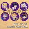 La maravillosa aventura de JoJo COS estilo Dorado insignia de anime insignia espejo bidimensional colgante de barra espejo B