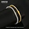 Pulsera de Cadena de Tenis Acero Inoxidable Totalmente Incrustada con Circonia Diamantada, Conserva el Color, Brillo Total de Diamante, Fila de Diamantes, Joyería de Lujo Ligero de Acero de Titanio para Hombres y Mujeres