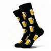 Nuevos Calcetines de Media Pantorrilla de Moda Otoño e Invierno de Amazon con Temática de Cerveza, Calcetines para Hombre de Comercio Exterior, Calcetines de Algodón de Moda Transfronterizos con Forma de Copa de Vino