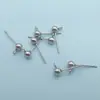 Aretes de acero inoxidable aretes hechos a mano accesorios DIY Pin de frijol con anillo pendiente de cuenta redonda fabricantes al por mayor en stock