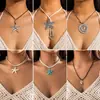 Símbolo de Caracola Europeo y Americano Collar de Playa Festivo Colgante de Estrella de Mar Bohemio Collar de Sirena del Océano Exagerado