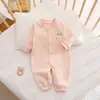Macacão de Bebê Outono e Inverno Veludo Dupla Face Espessado Quente Macacão para Recém-Nascido Macacão Sem Ossos Roupas de Bebê