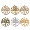 YuenZ accesorios de joyería de aleación plata antigua colgante grande redondo árbol de la vida material para joyería diy Q253