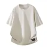 Camiseta Tricotada Novo Estilo Camiseta Masculina Manga Curta Respirável Esportiva Casual Gola Redonda Top